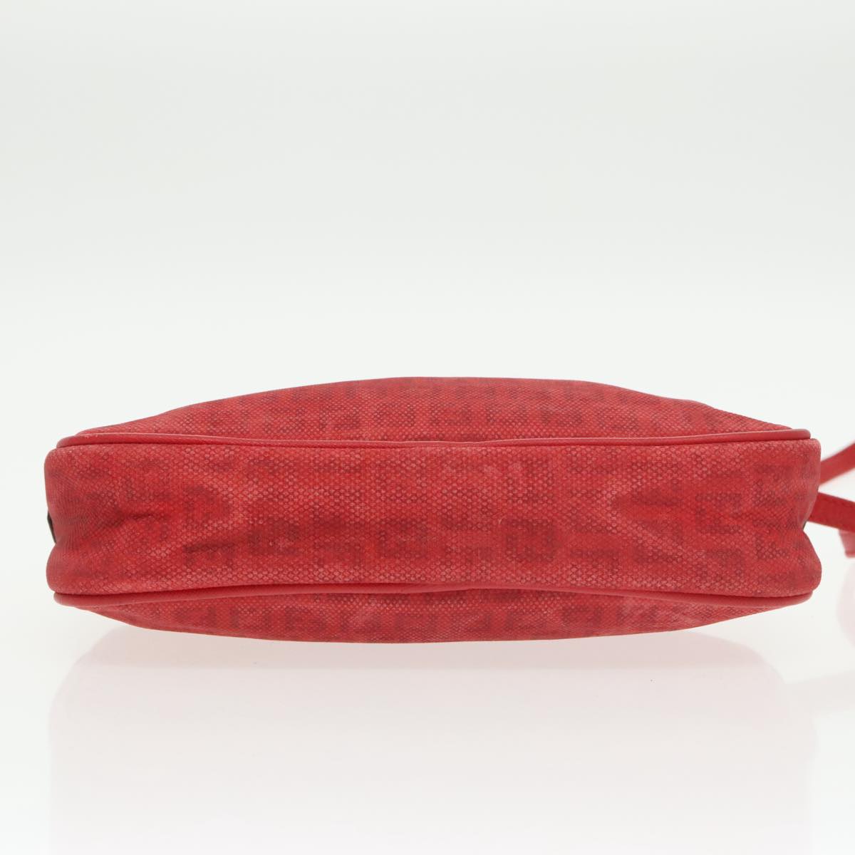 Fendi Zucchino Red Canvas Shoulder Bag ()