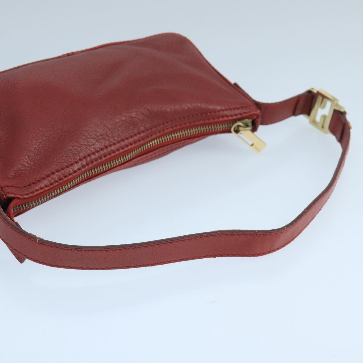 Fendi Burgundy Leather Shoulder Bag ()
