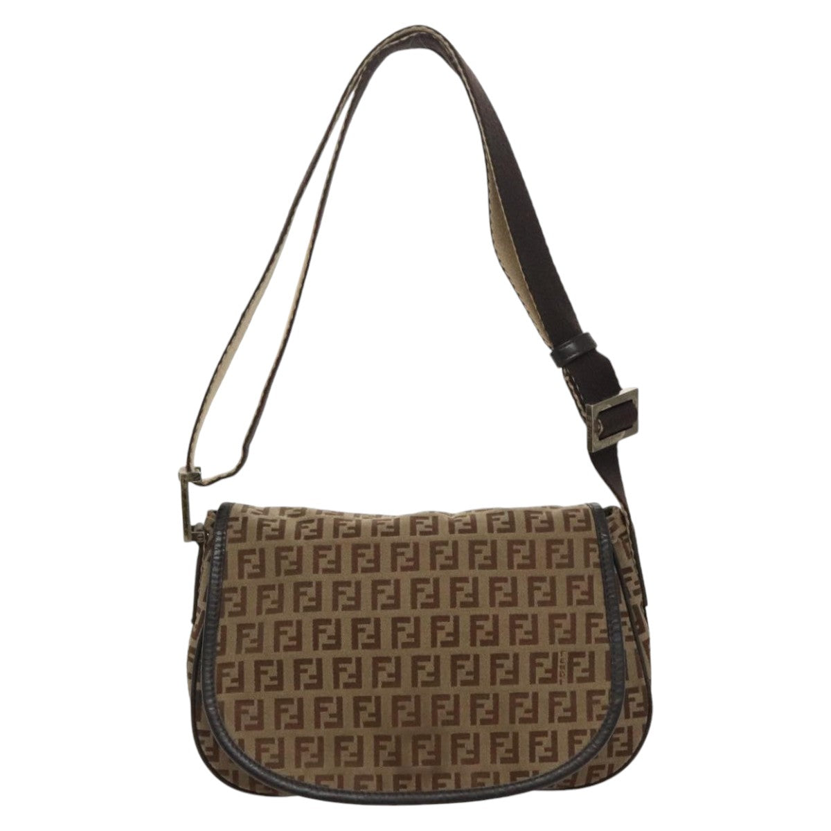 Fendi Brown Canvas Shoulder Bag ()