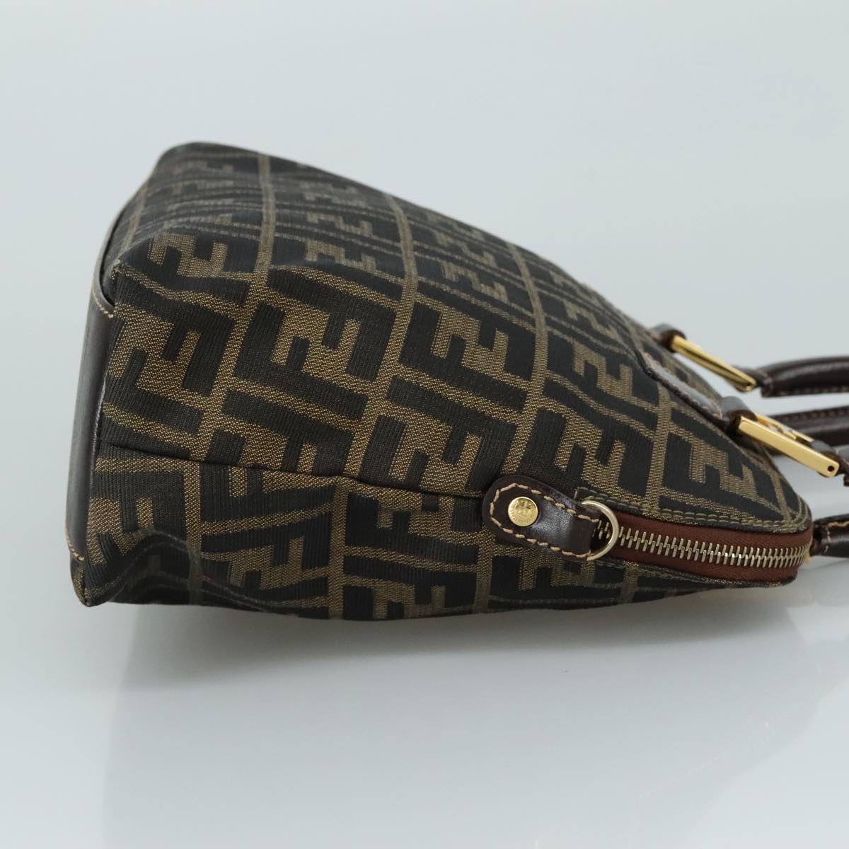 Fendi Zucchino Brown Canvas Handbag ()