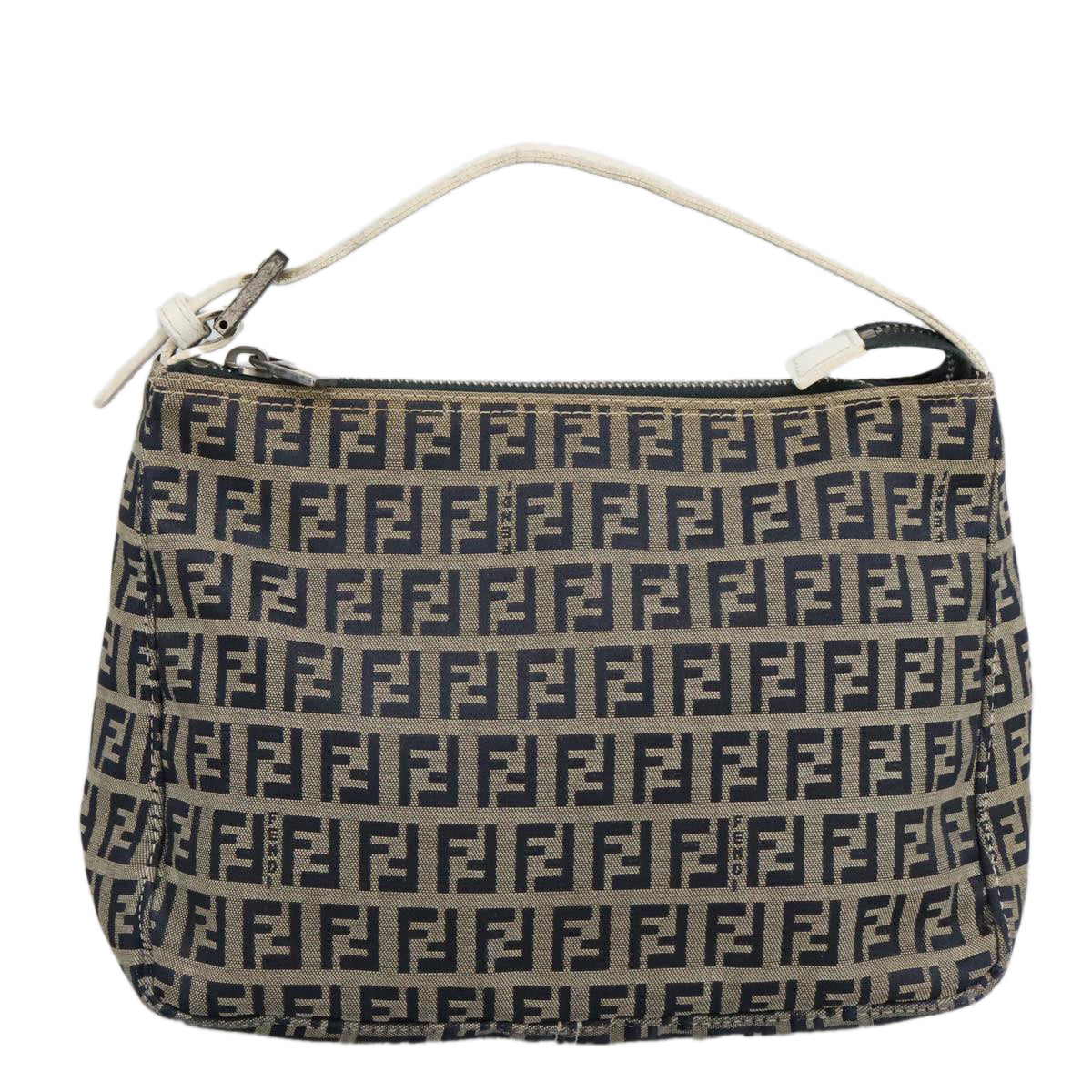 Fendi Zucchino Navy Canvas Handbag ()