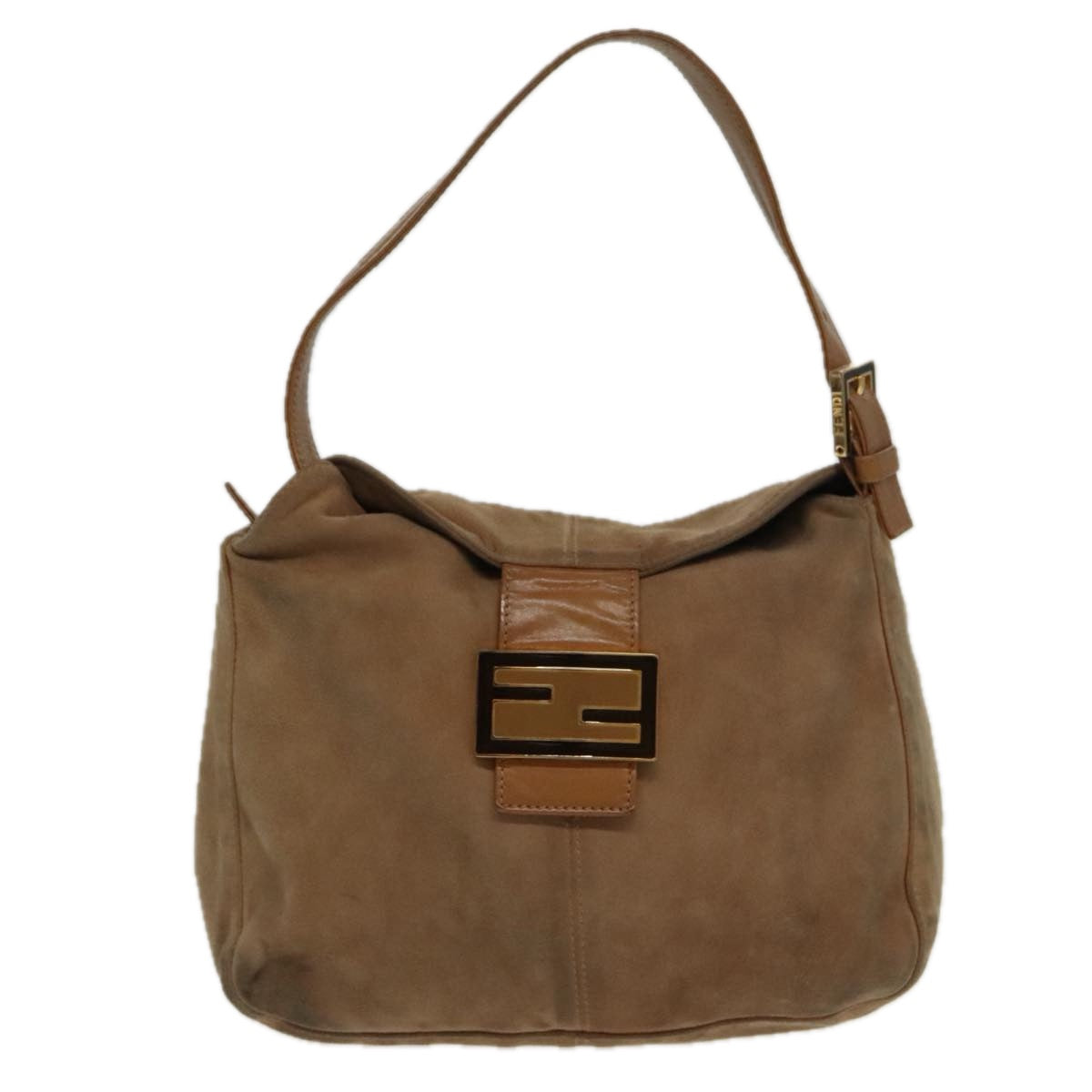 Fendi Mamma Baguette Brown Suede Shoulder Bag ()