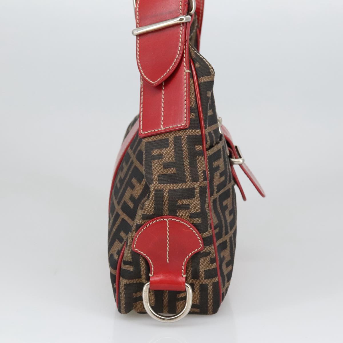 Fendi Zucca Brown Canvas Shoulder Bag ()