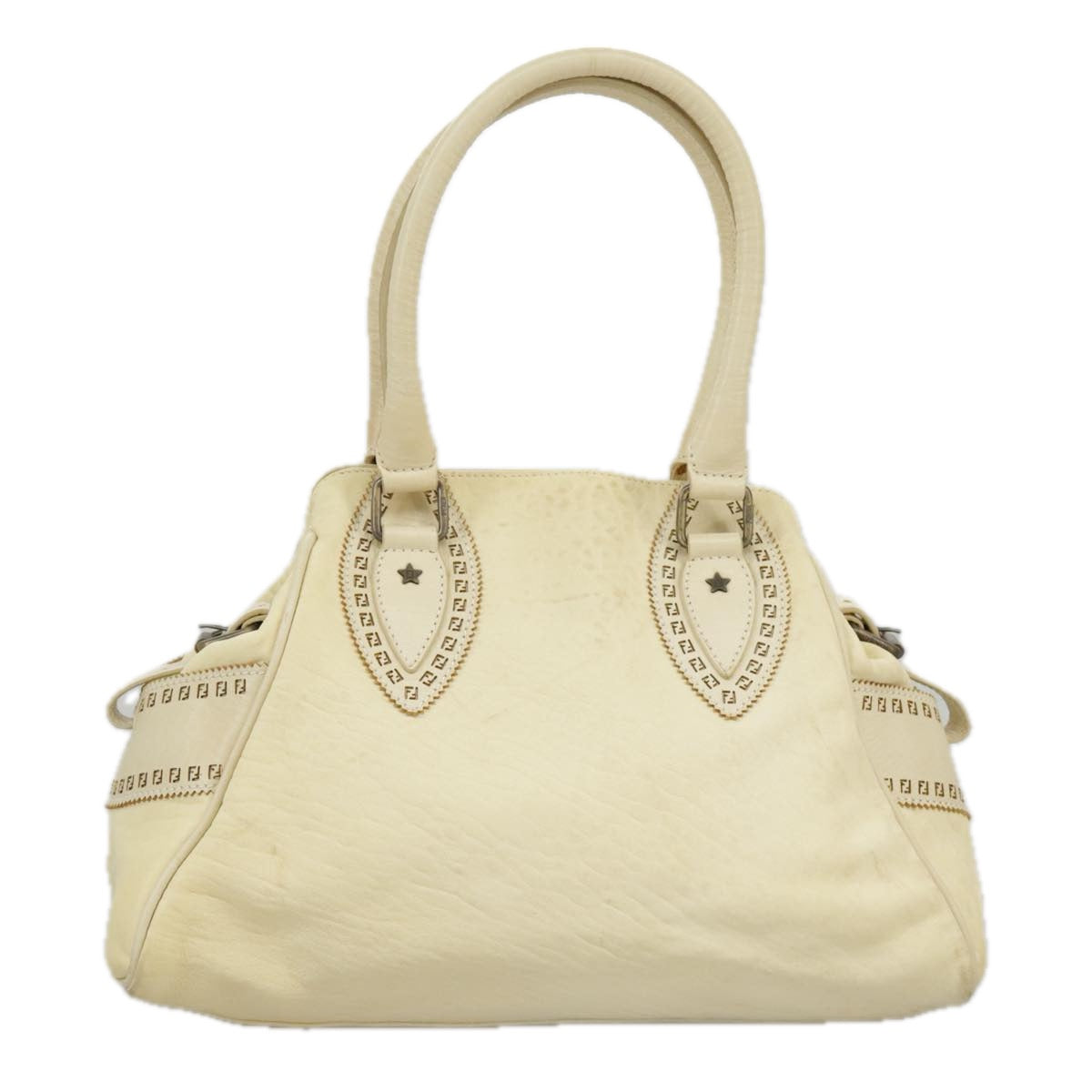 Fendi Etniko Beige Leather Handbag ()