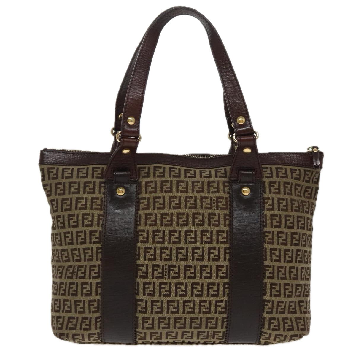 Fendi Zucchino Beige Canvas Tote Bag ()