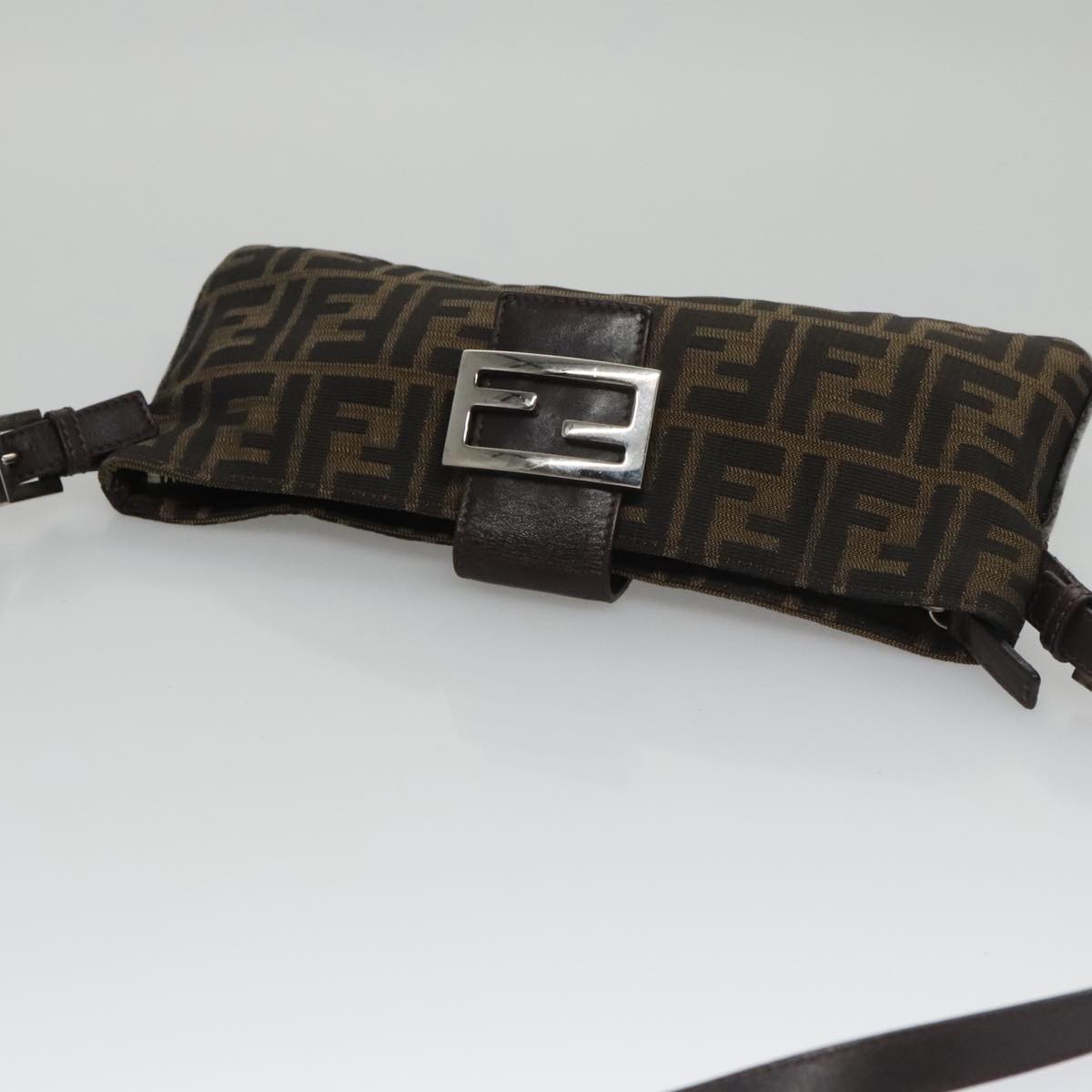 Fendi Mamma Baguette Brown Canvas Shoulder Bag ()