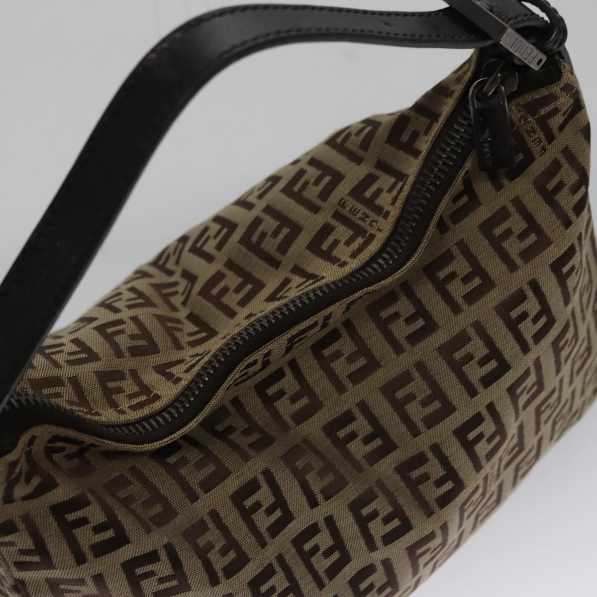 Fendi Zucchino Beige Canvas Handbag ()