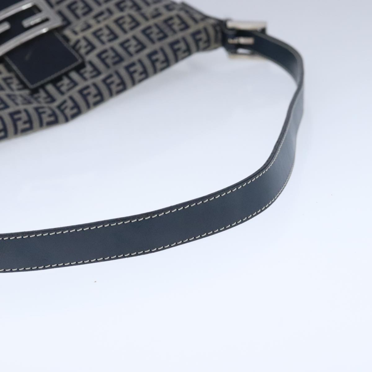 Fendi Zucchino Navy Canvas Shoulder Bag ()