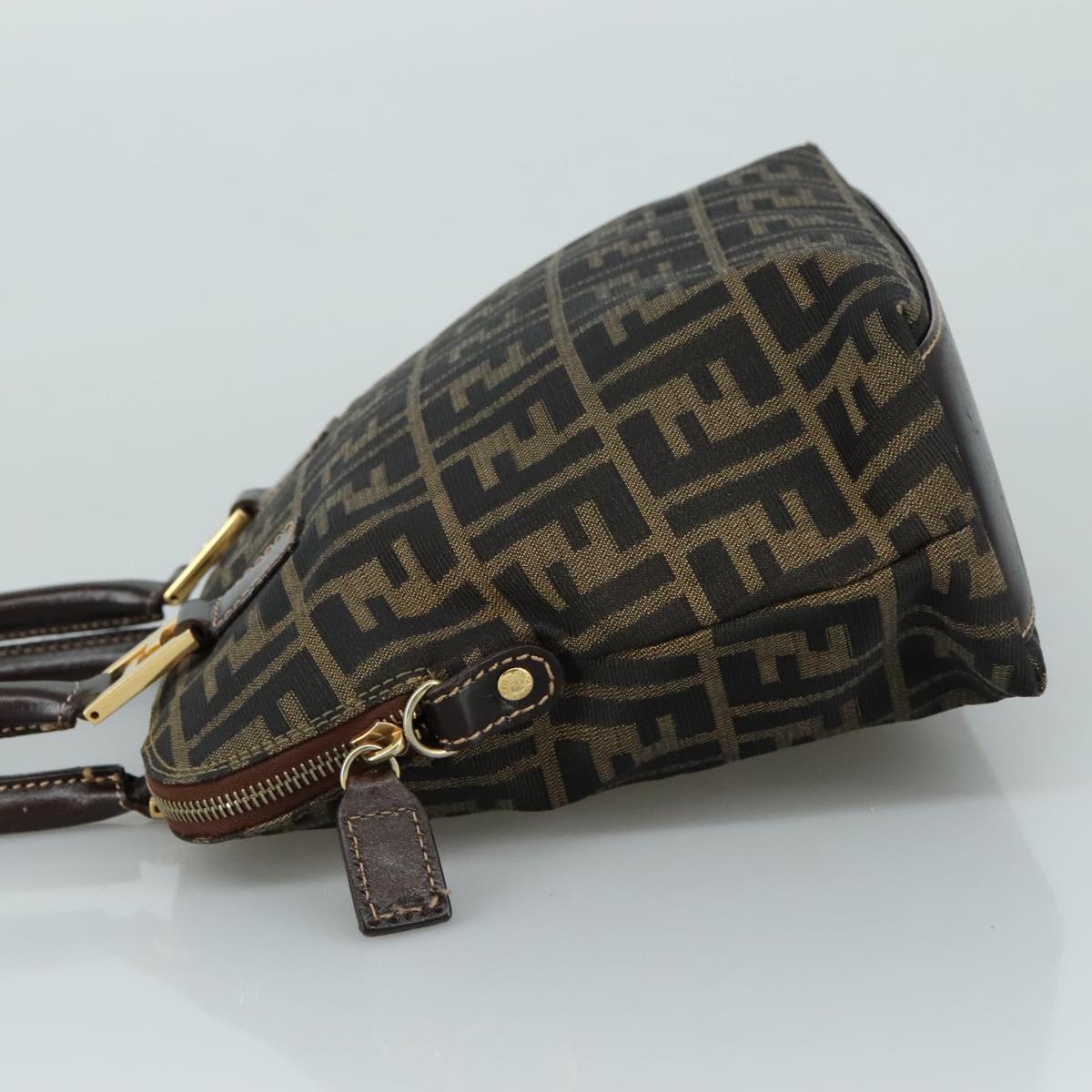Fendi Zucchino Brown Canvas Handbag ()