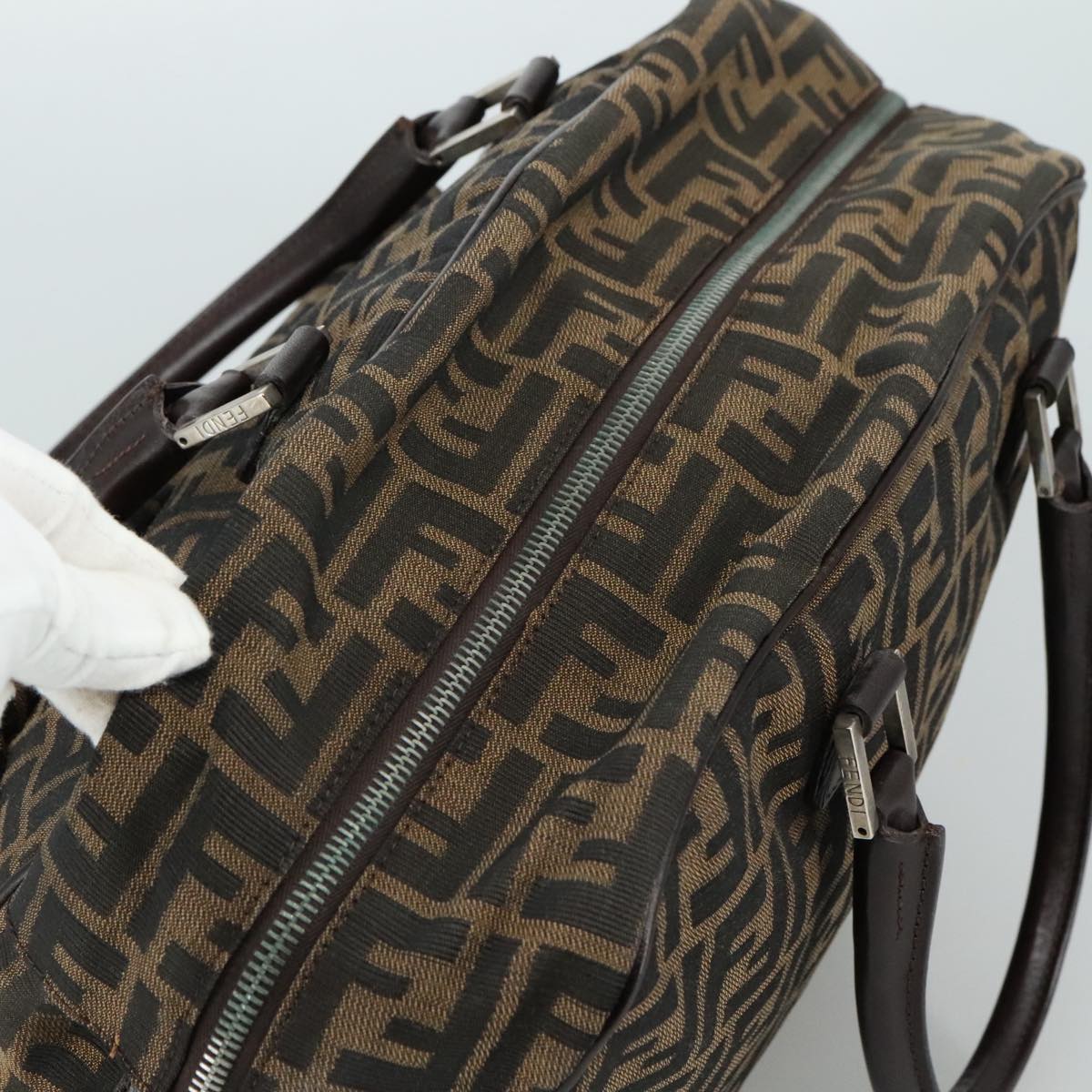 Fendi Zucca Brown Canvas Handbag ()