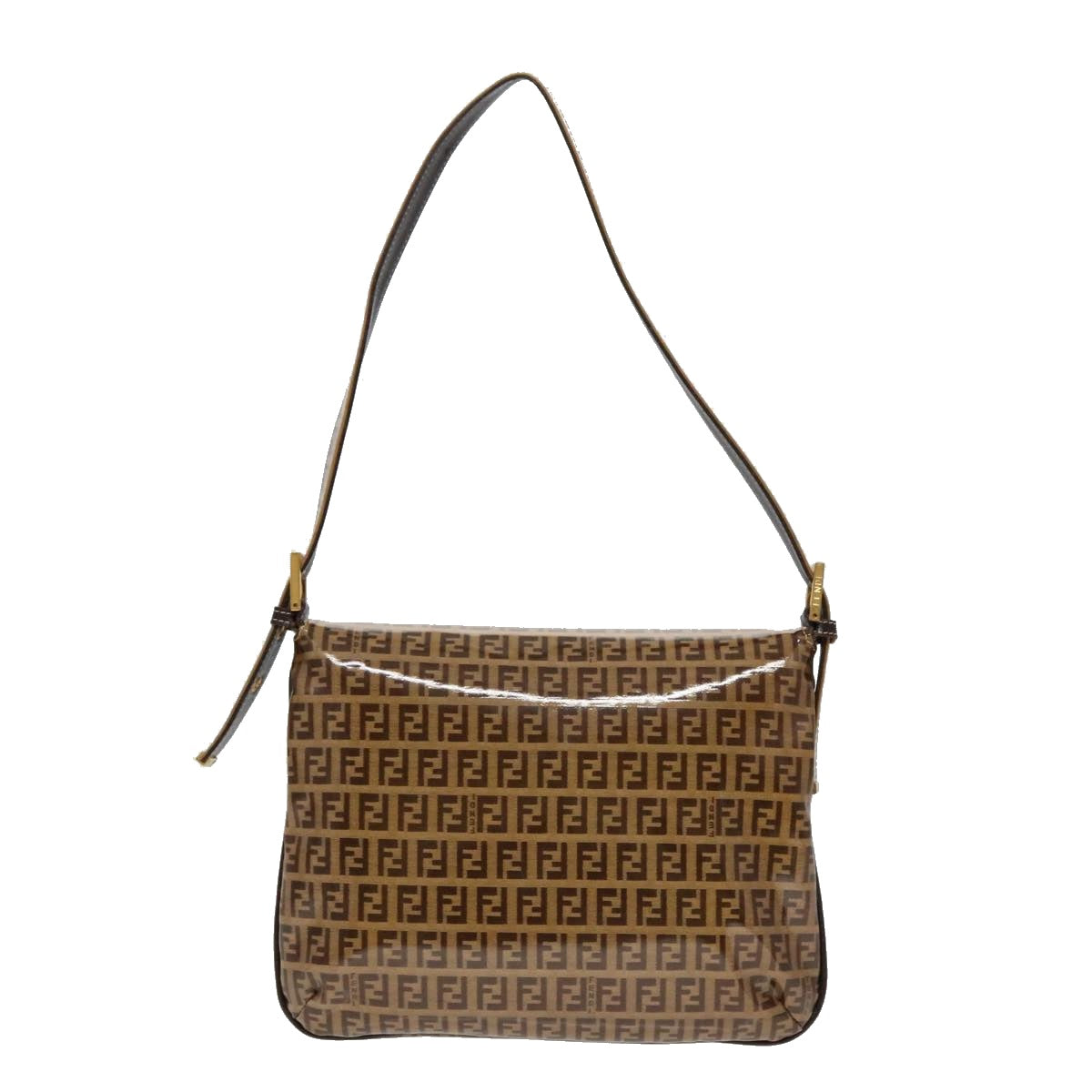 Fendi Baguette Brown Canvas Shoulder Bag ()