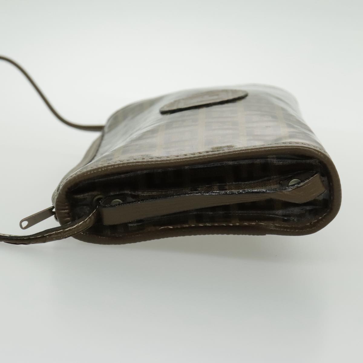 Fendi Zucchino Brown Canvas Shoulder Bag ()