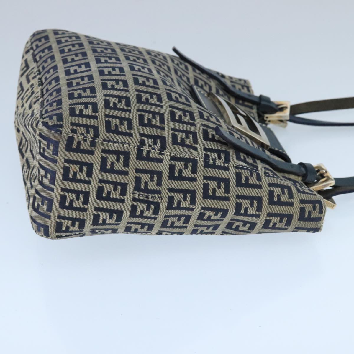 Fendi Zucchino Navy Canvas Handbag ()