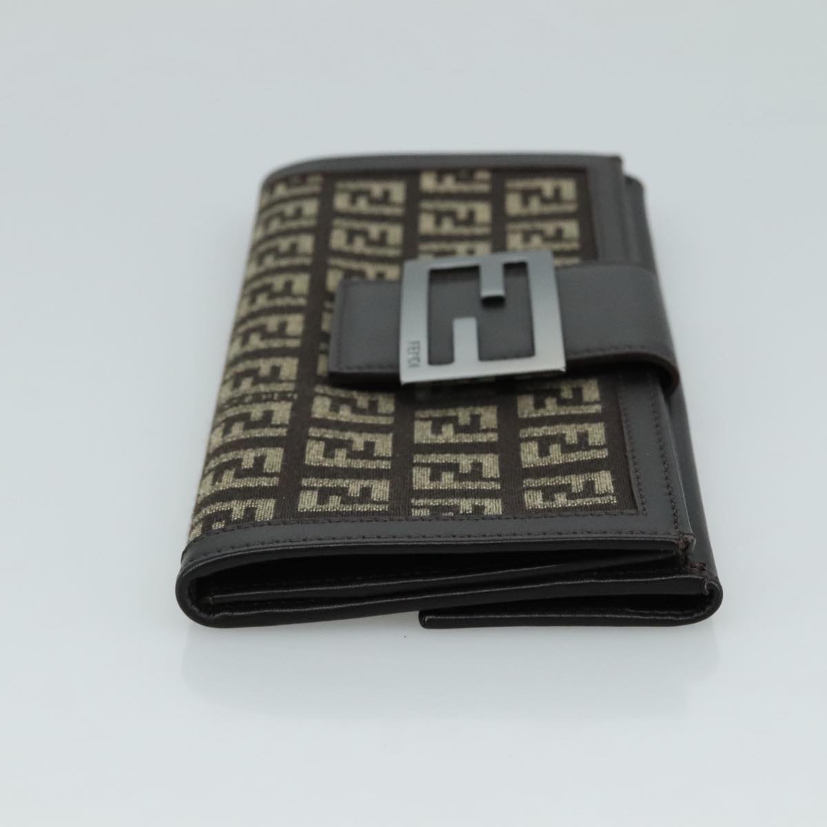 Fendi Zucchino Brown Canvas Wallet ()