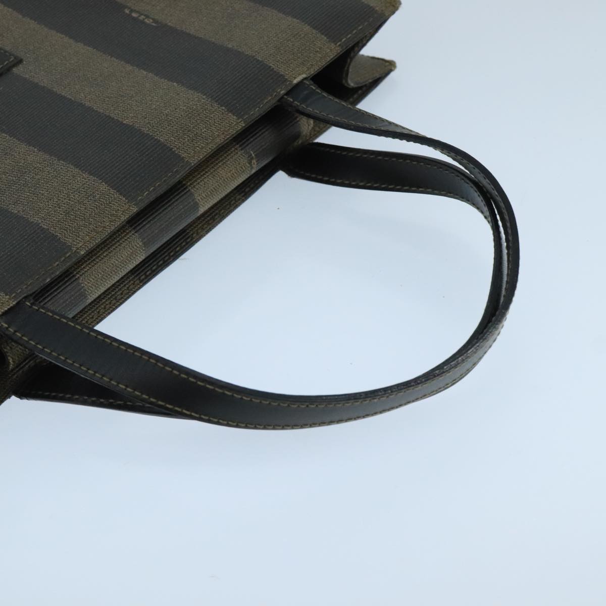 Fendi Pequin Brown Canvas Handbag ()