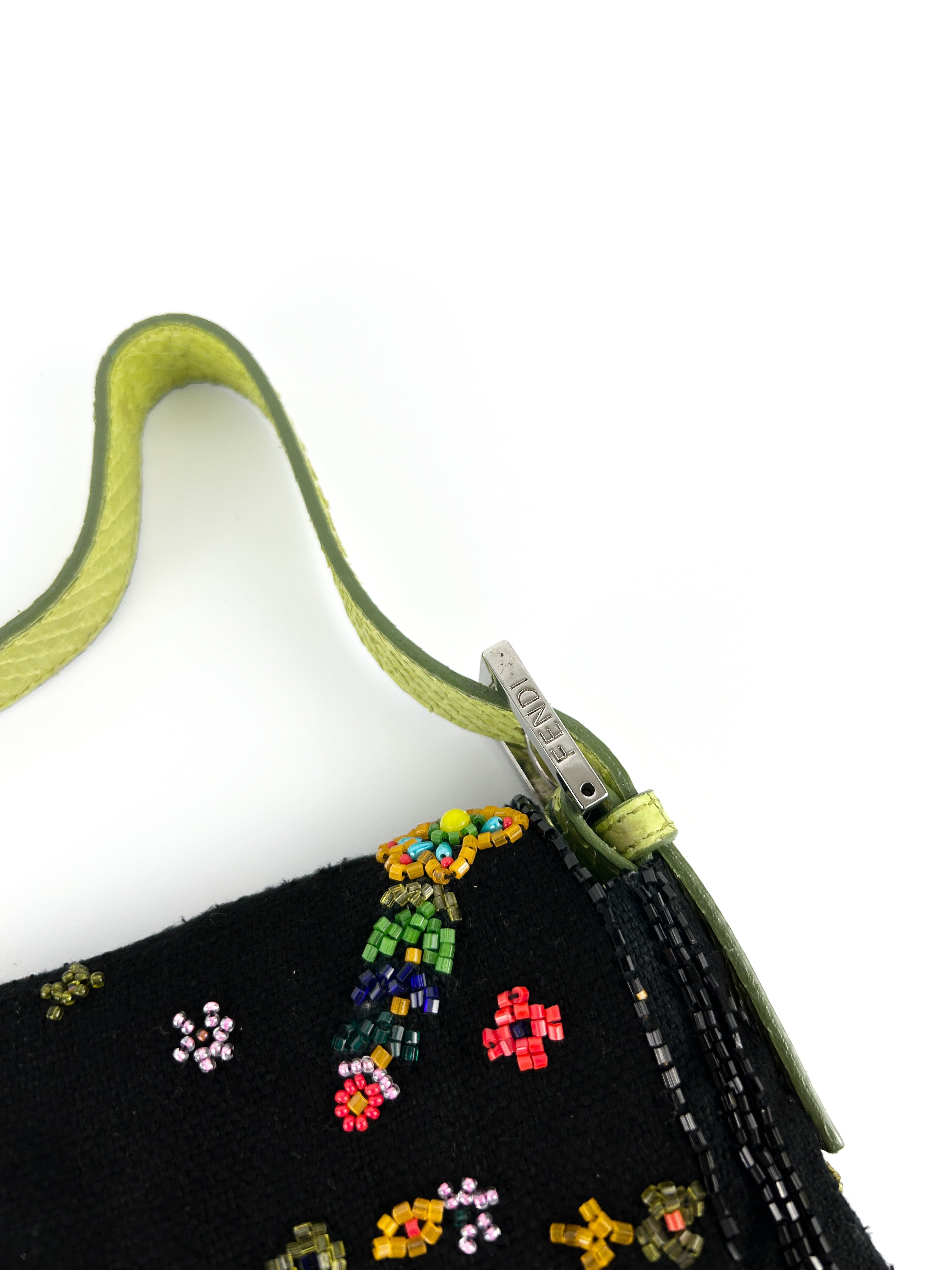 Vintage Fendi Beaded Baguette Shoulder Bag