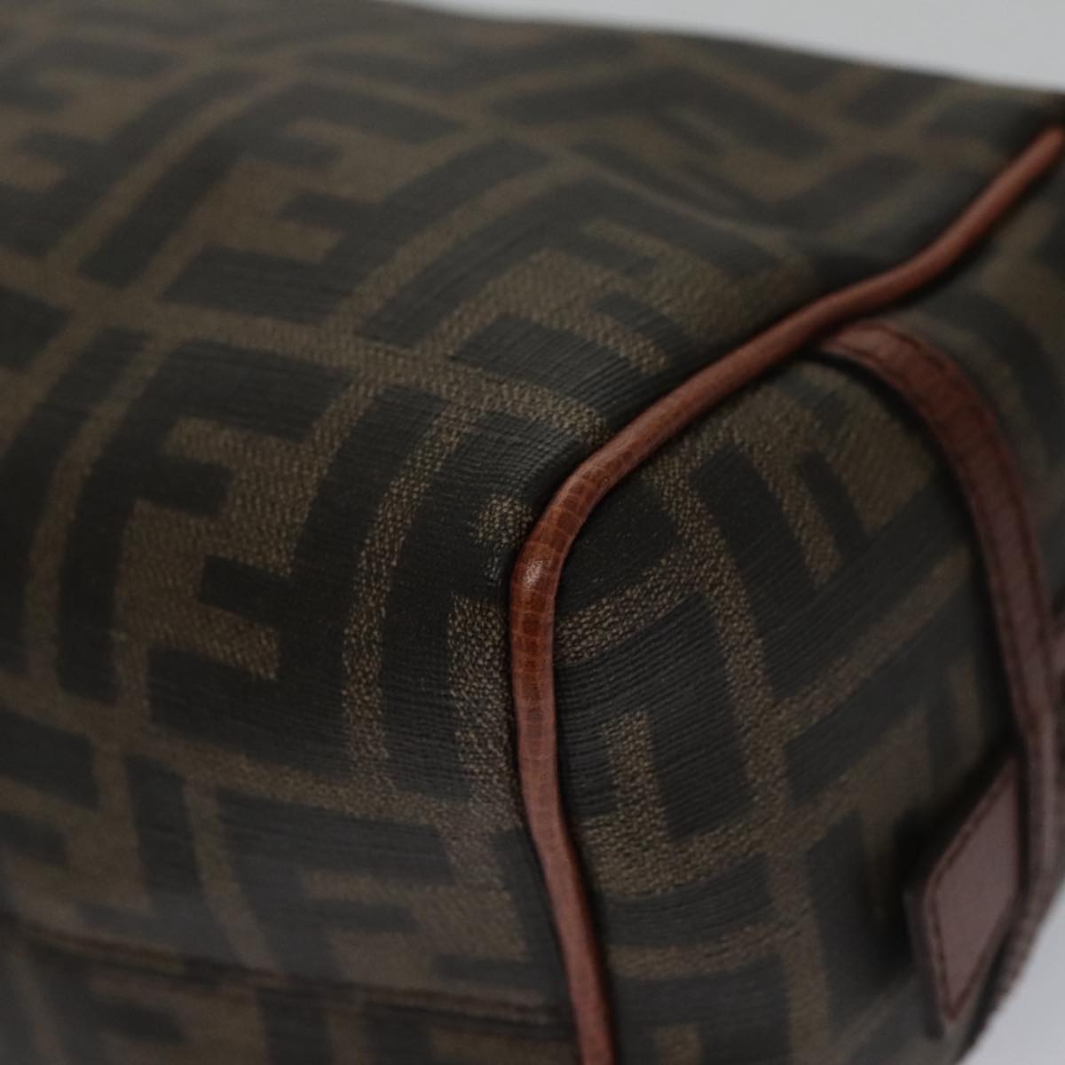 Fendi Ff Brown Canvas Clutch Bag ()