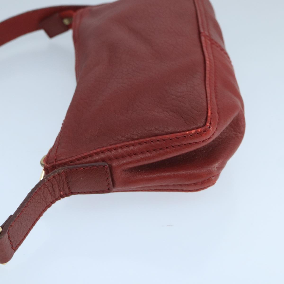 Fendi Burgundy Leather Shoulder Bag ()