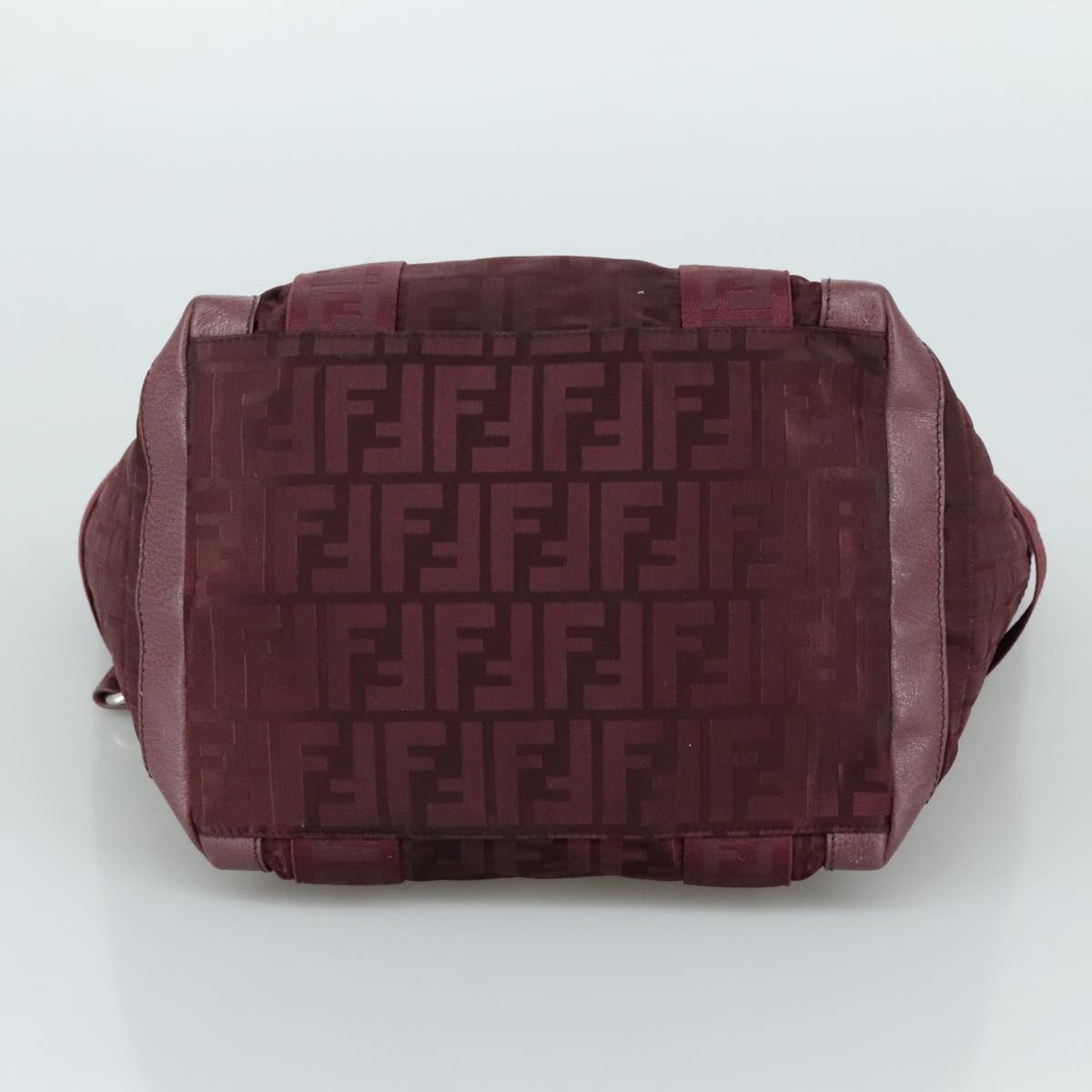 Fendi Zucca Burgundy Canvas Tote Bag ()