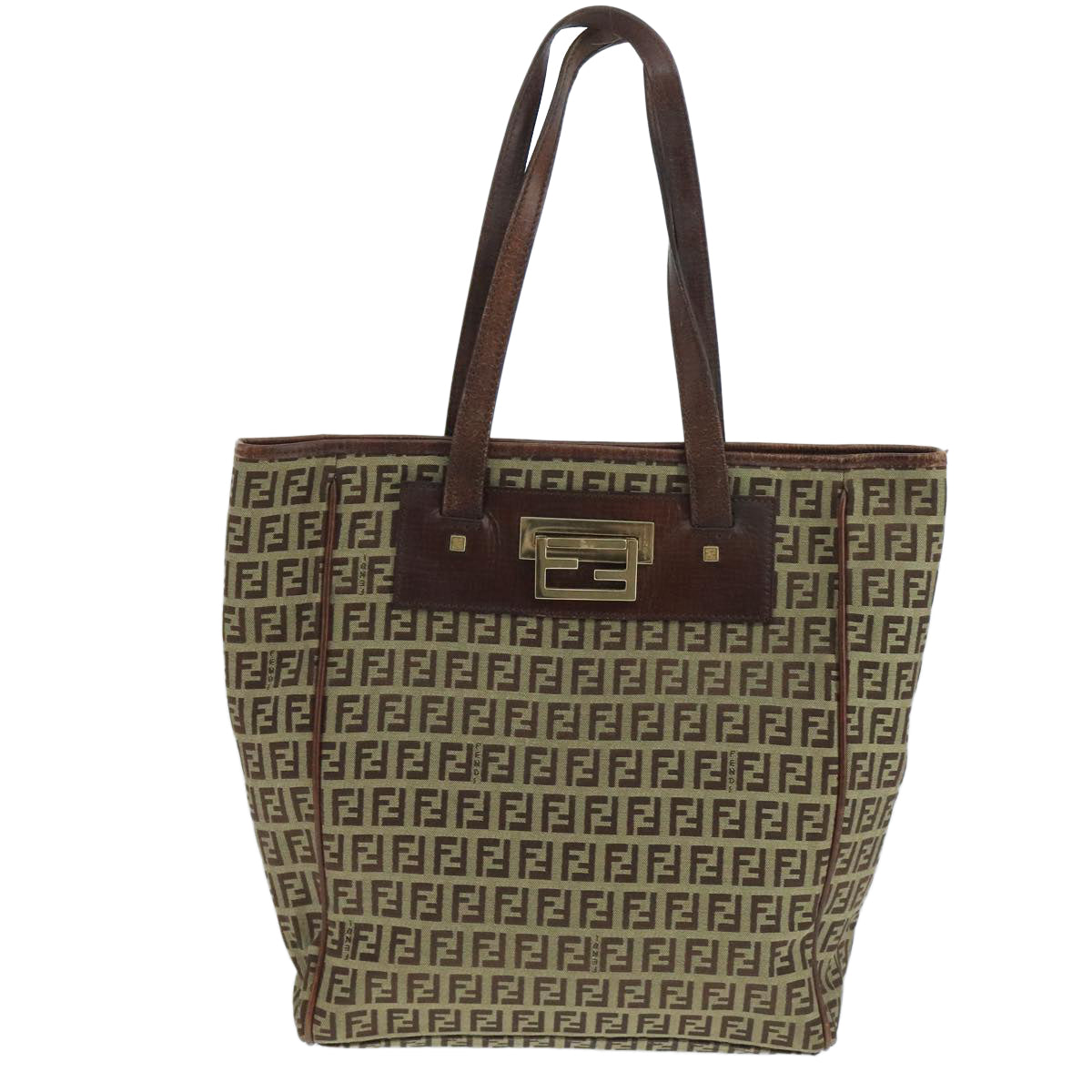 Fendi Zucchino Beige Canvas Tote Bag ()