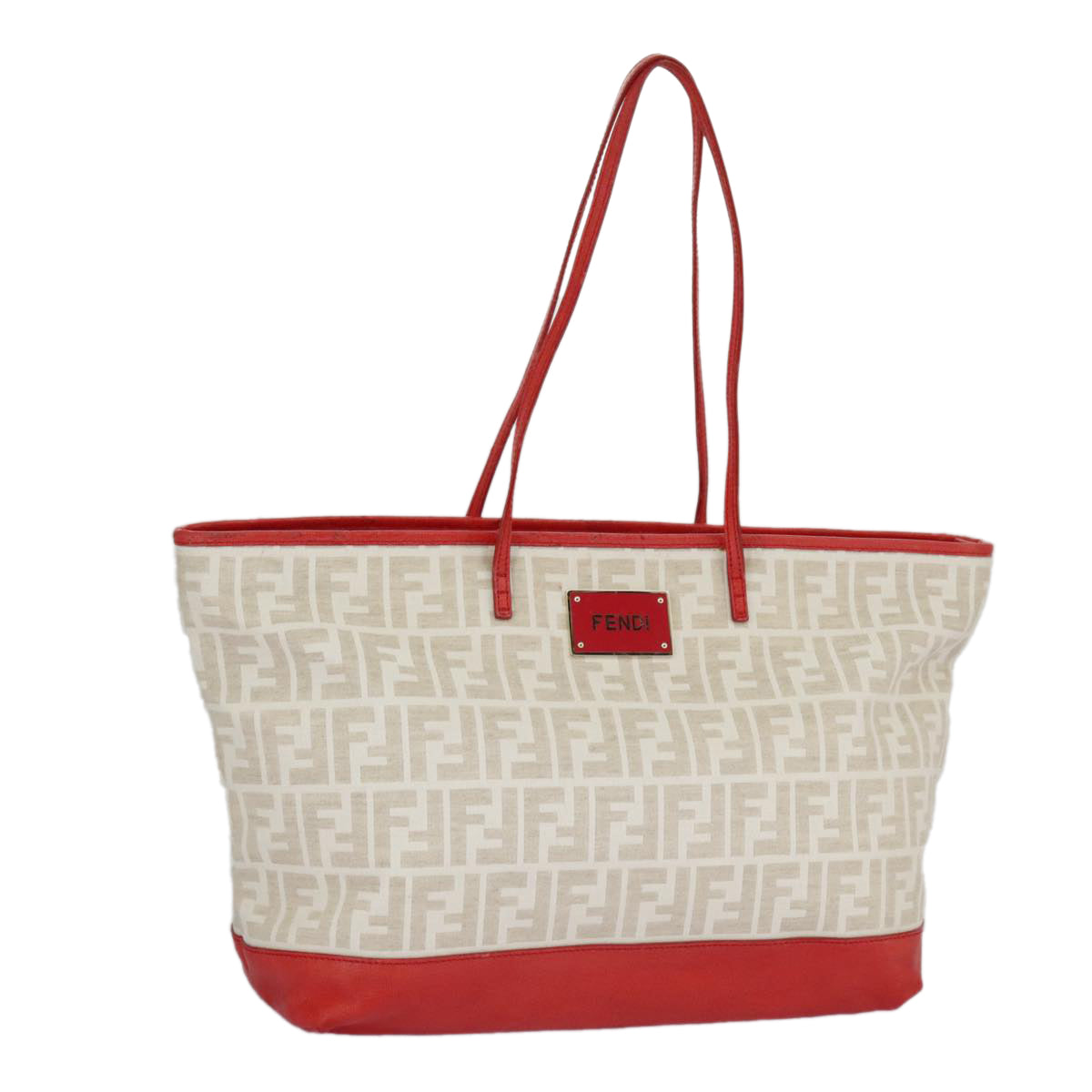 Fendi Roll Beige Canvas Tote Bag ()