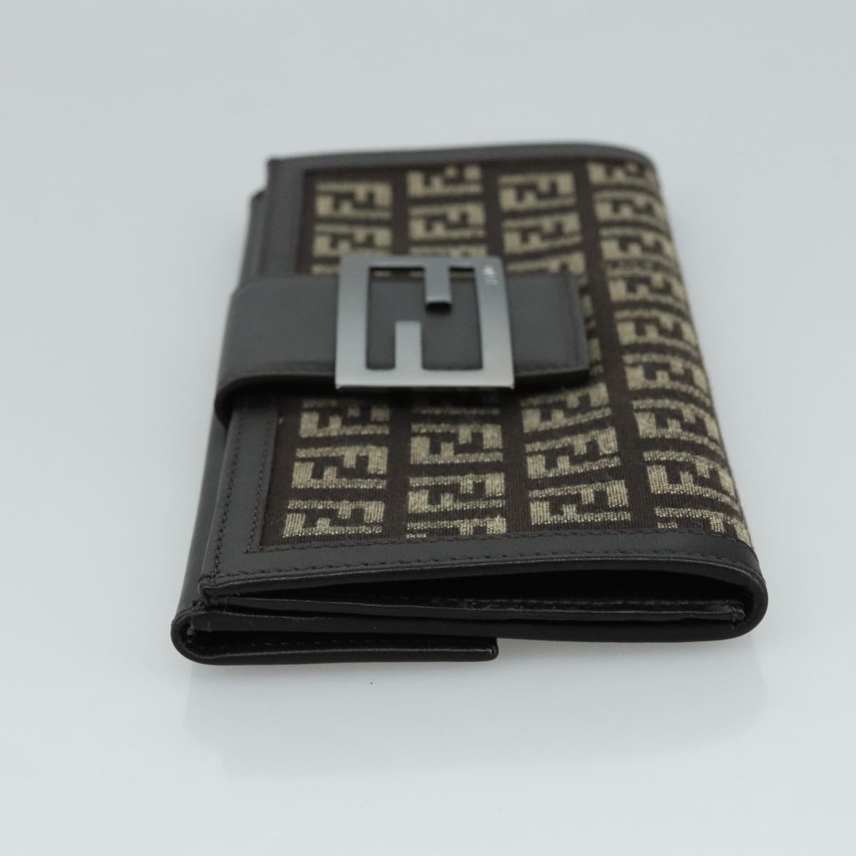 Fendi Zucchino Brown Canvas Wallet ()