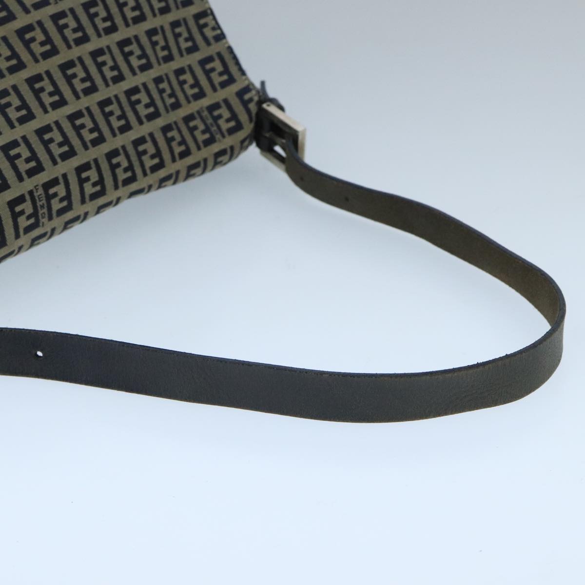 Fendi Mamma Baguette Navy Canvas Shoulder Bag ()