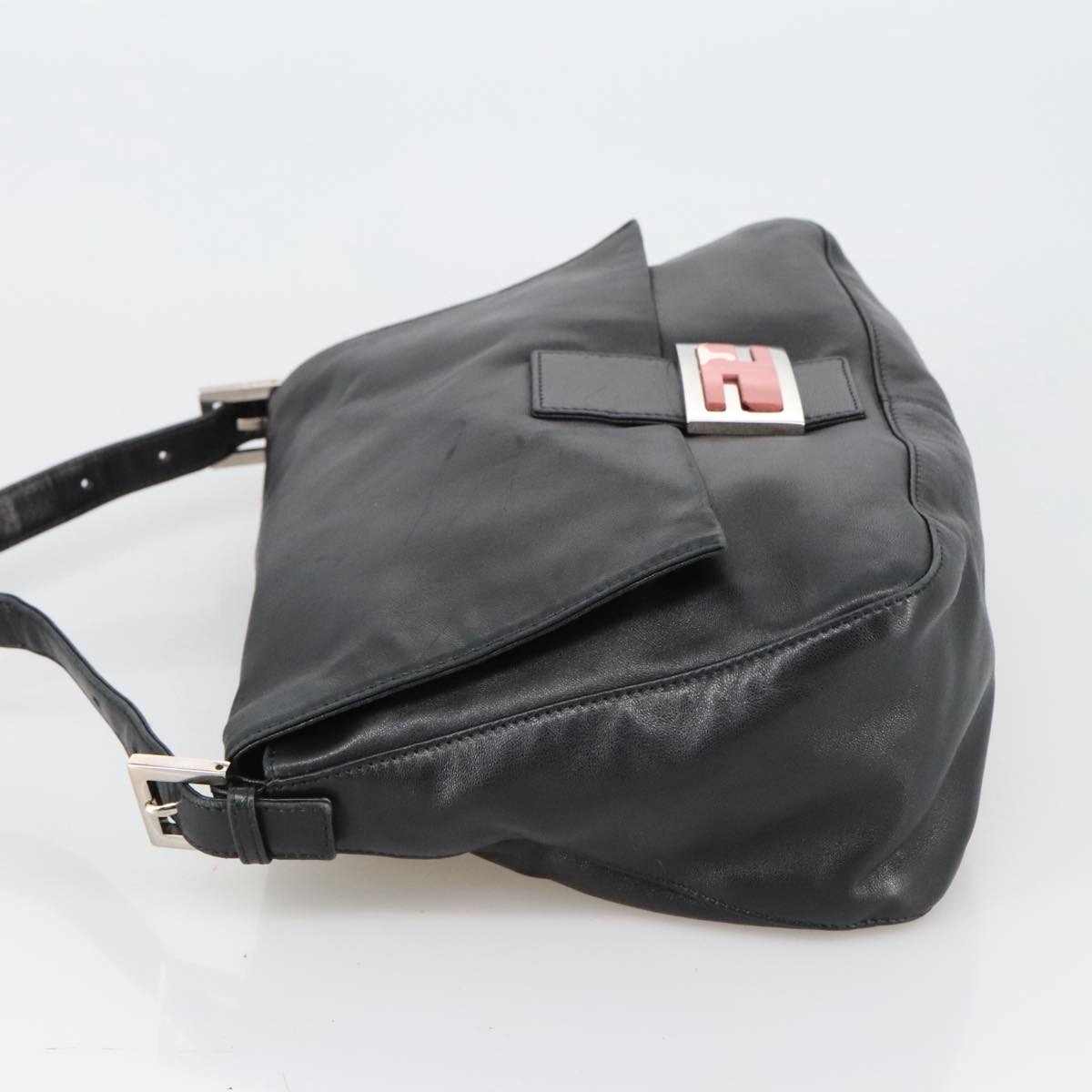 Fendi Mamma Baguette Black Leather Shoulder Bag ()