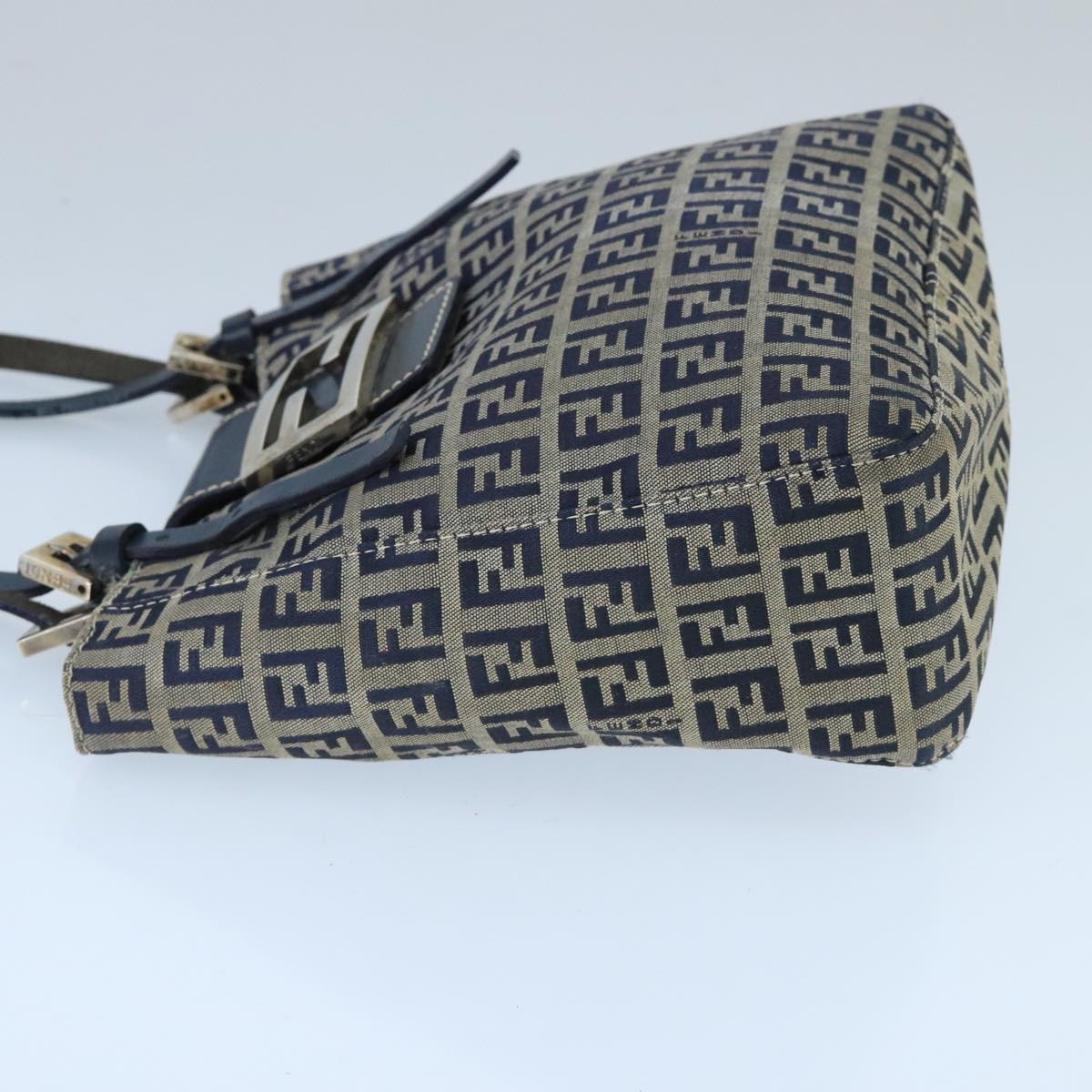Fendi Zucchino Navy Canvas Handbag ()