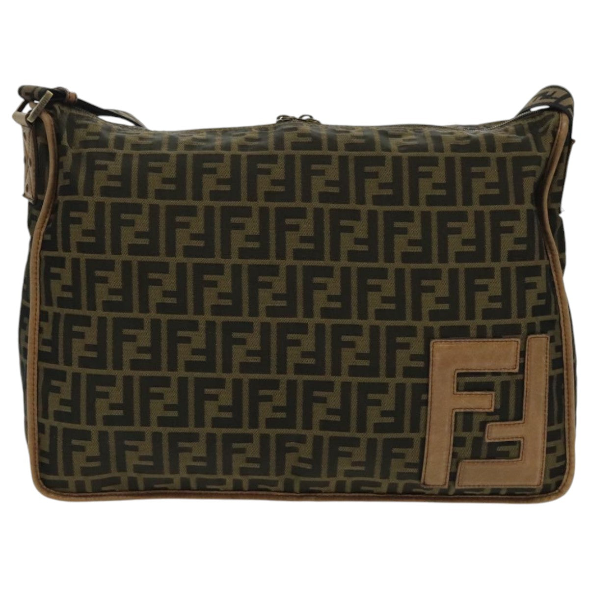 Fendi Zucca Brown Canvas Shoulder Bag ()