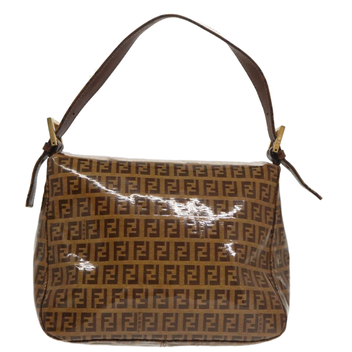 Fendi Zucchino Beige Canvas Shoulder Bag ()