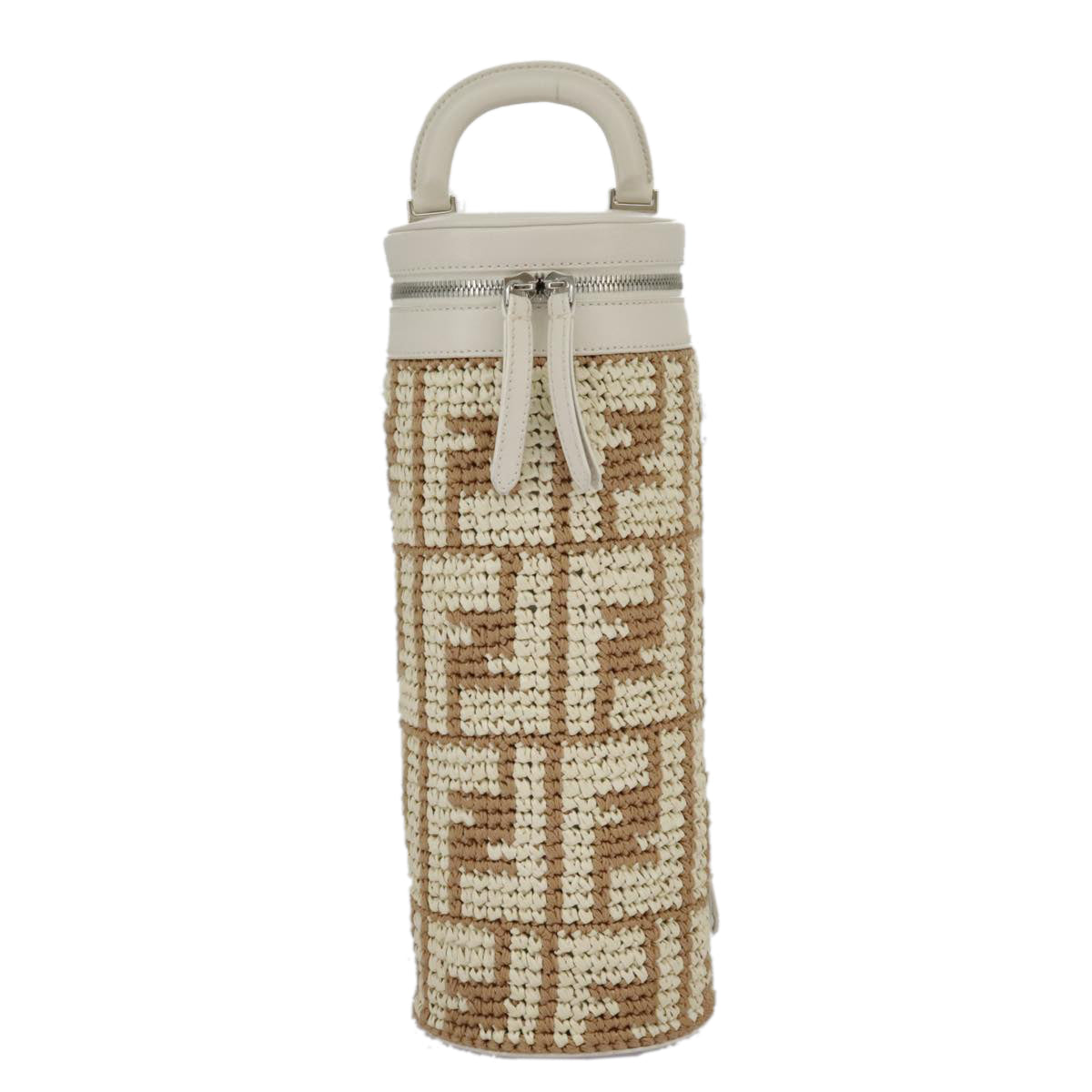 Fendi Zucca Beige Canvas Shoulder Bag ()