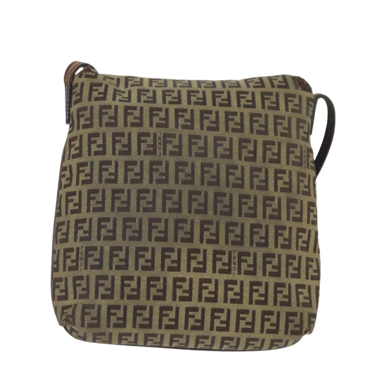 Fendi Mamma Baguette Brown Canvas Shoulder Bag ()