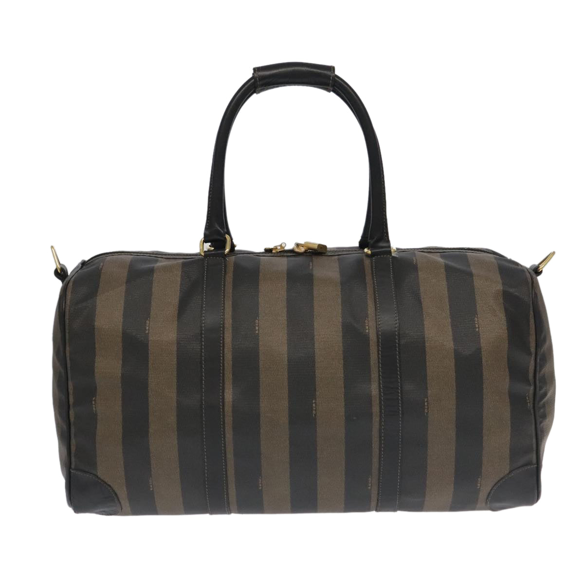 Fendi Pequin Brown Canvas Travel Bag ()