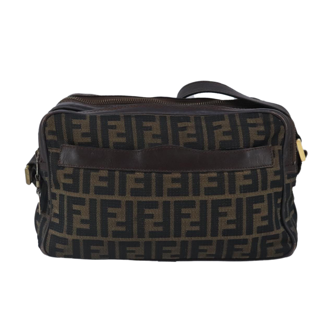 Fendi Zucca Brown Canvas Shoulder Bag ()