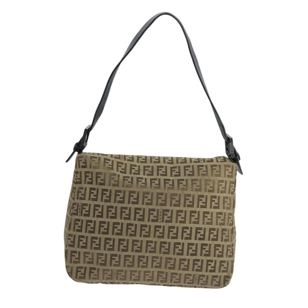 Fendi Zucchino Beige Canvas Shoulder Bag ()