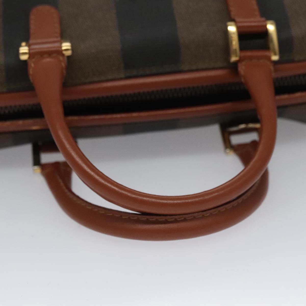 Fendi Pequin Brown Canvas Handbag ()