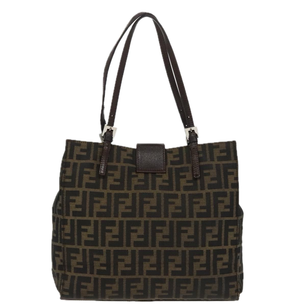 Fendi Mamma Baguette Brown Canvas Shoulder Bag ()