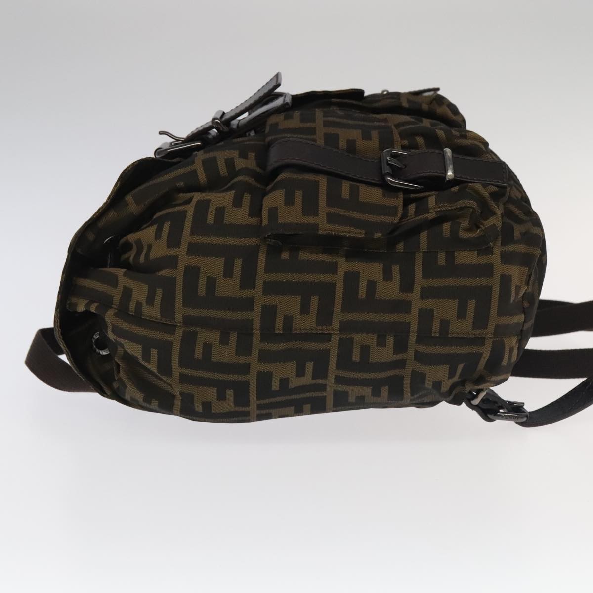 Fendi Zucca Brown Canvas Backpack Bag ()