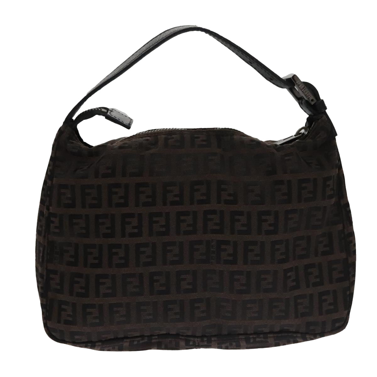 Fendi Zucchino Brown Canvas Handbag ()