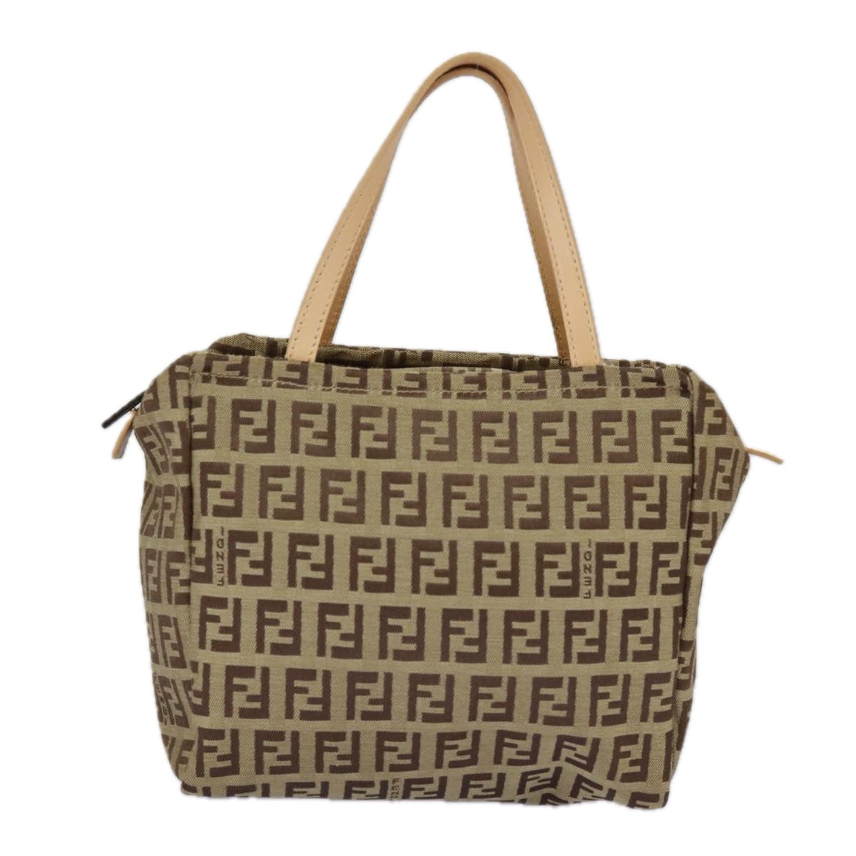 Fendi Zucchino Beige Canvas Handbag ()