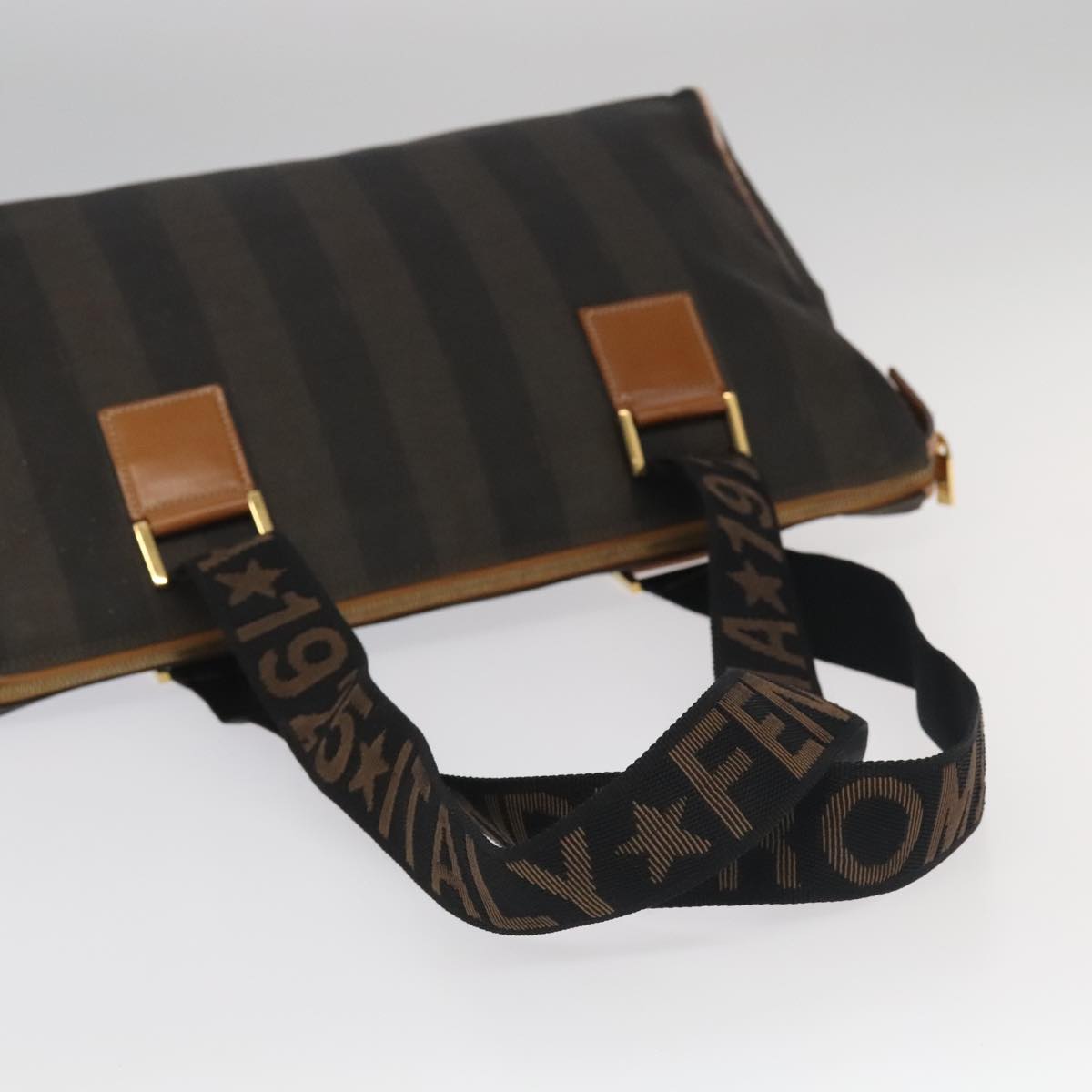 Fendi Pequin Brown Canvas Travel Bag ()