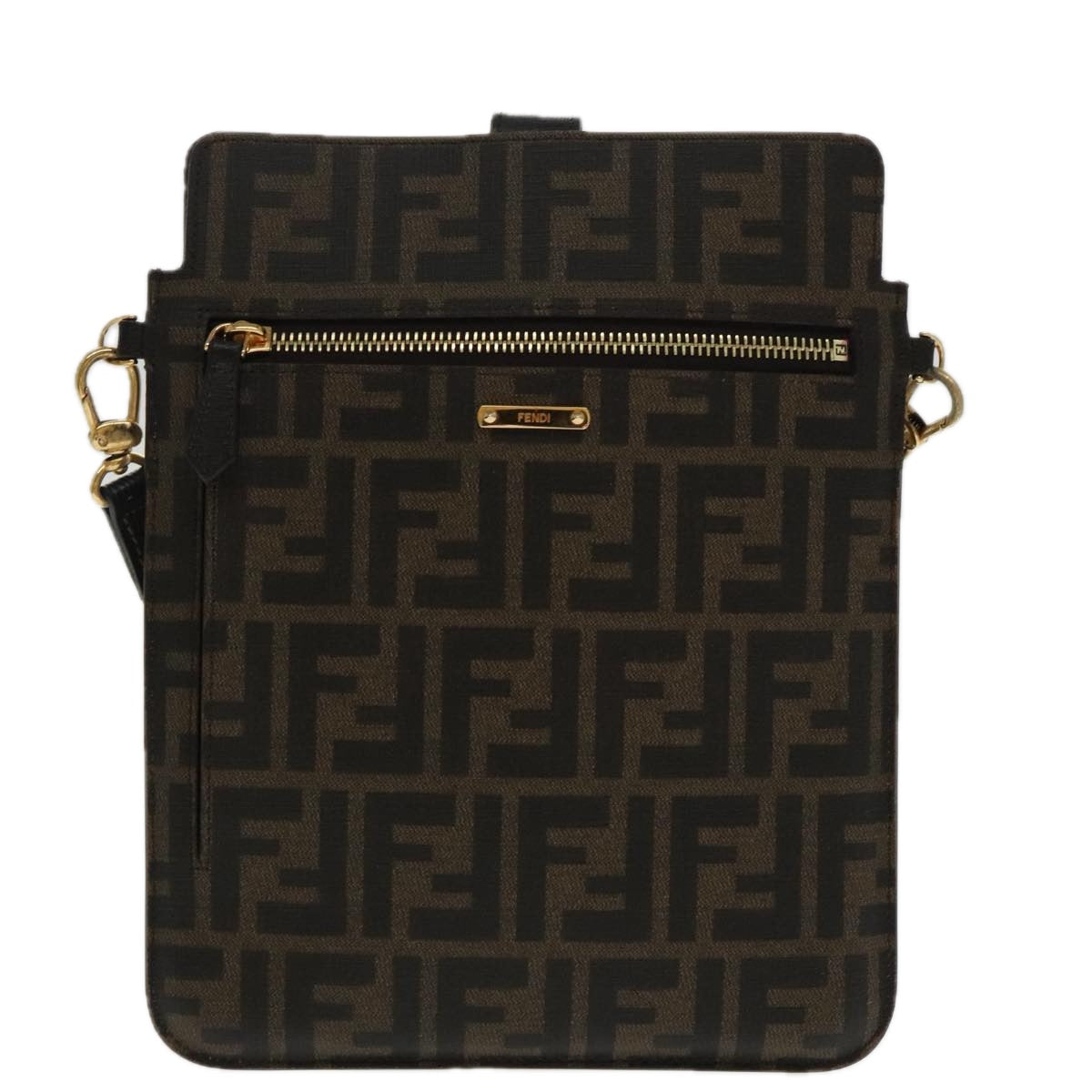 Fendi Zucca Brown Canvas Shoulder Bag ()