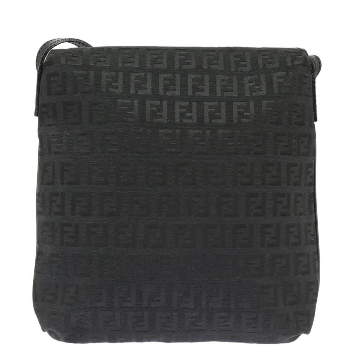 Fendi Mamma Baguette Black Canvas Shoulder Bag ()