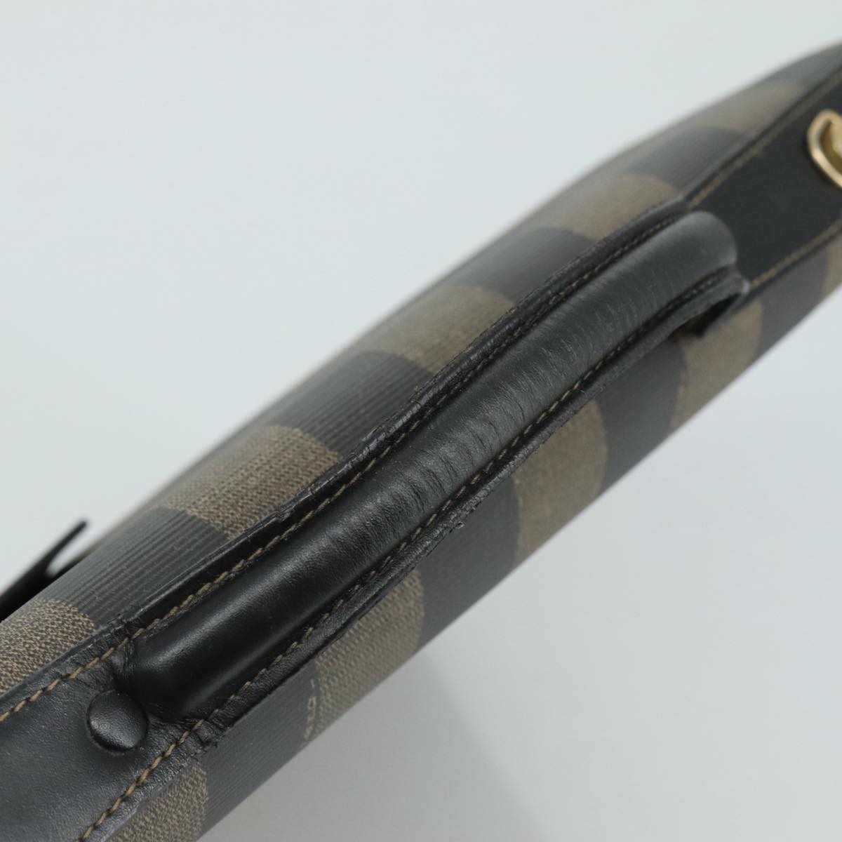 Fendi Pecan Brown Canvas Briefcase Bag ()