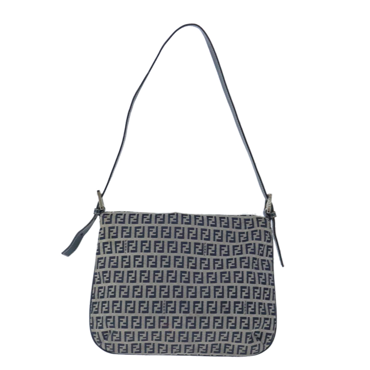 Fendi Zucchino Navy Canvas Shoulder Bag ()