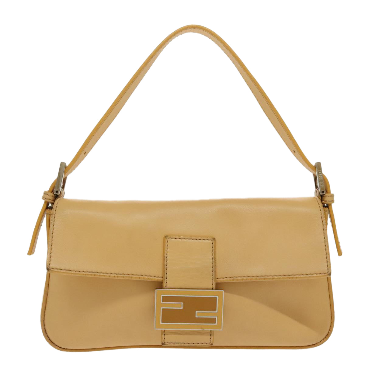 Fendi Baguette Beige Leather Shoulder Bag ()