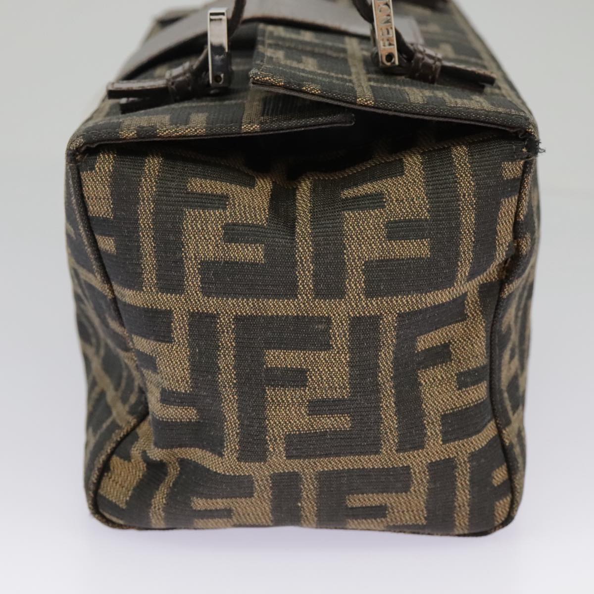 Fendi Zucchino Brown Canvas Shoulder Bag ()