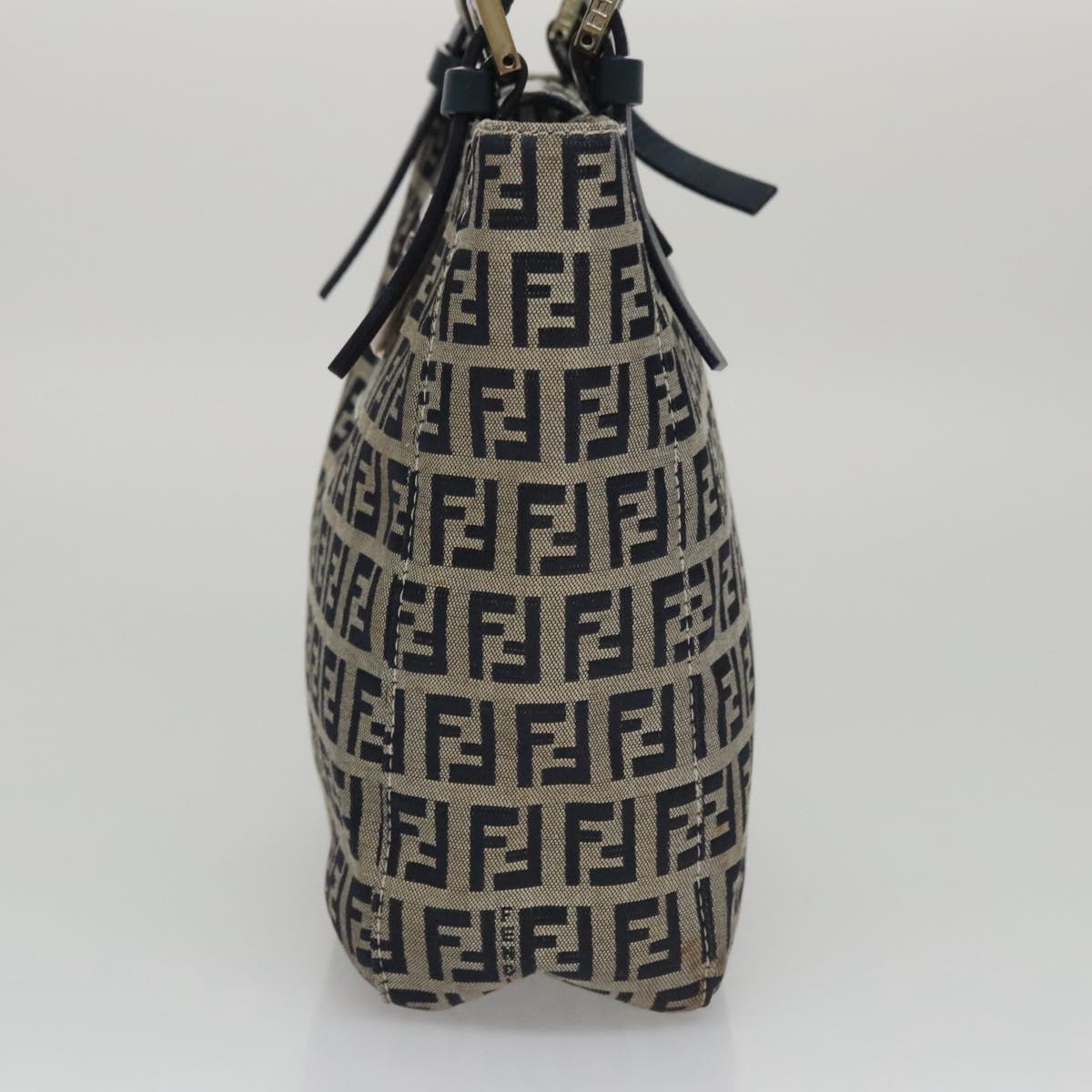 Fendi Zucchino Navy Canvas Shoulder Bag ()