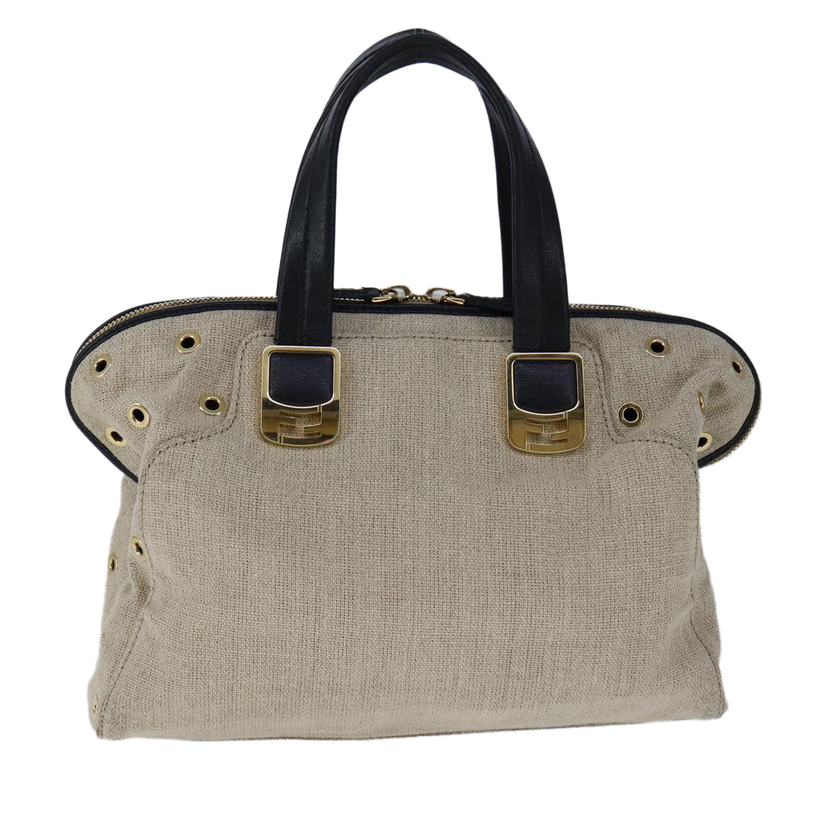 Fendi Chameleon Beige Canvas Handbag ()
